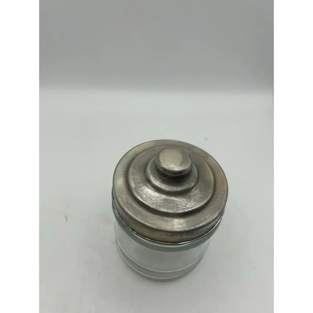 Small Herb Spice Stash Craft Glass Jar w/Plastic Seal & Pop Up Aluminum Lid